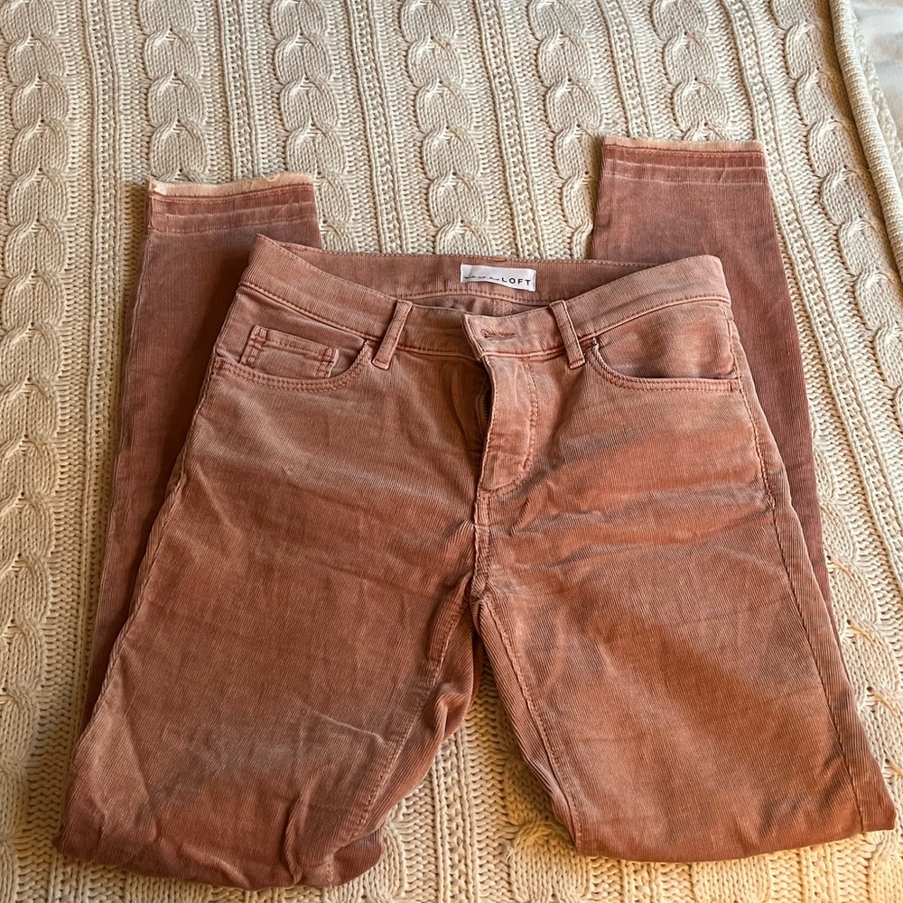Loft blush corduroy pants